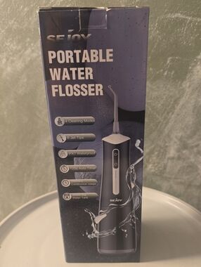 SEJOY Portable Water Flosser, 4 Cleaning Modes, 6 Jet Tips, Timer New